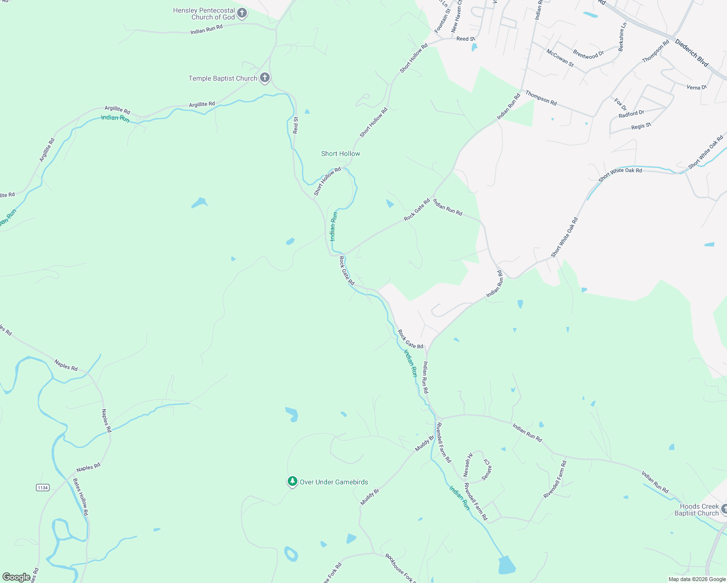 map of restaurants, bars, coffee shops, grocery stores, and more near Rock Gate Rd in Flatwoods