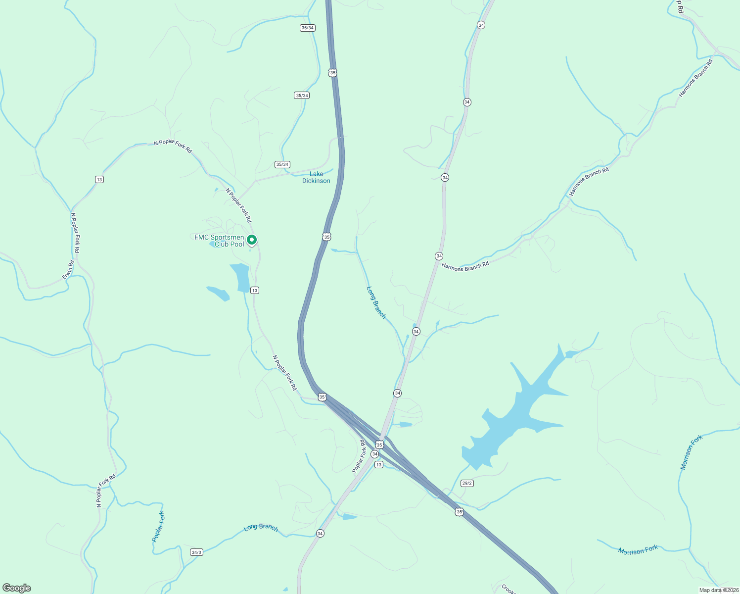 map of restaurants, bars, coffee shops, grocery stores, and more near 57-155 Long Branch Drive in Winfield