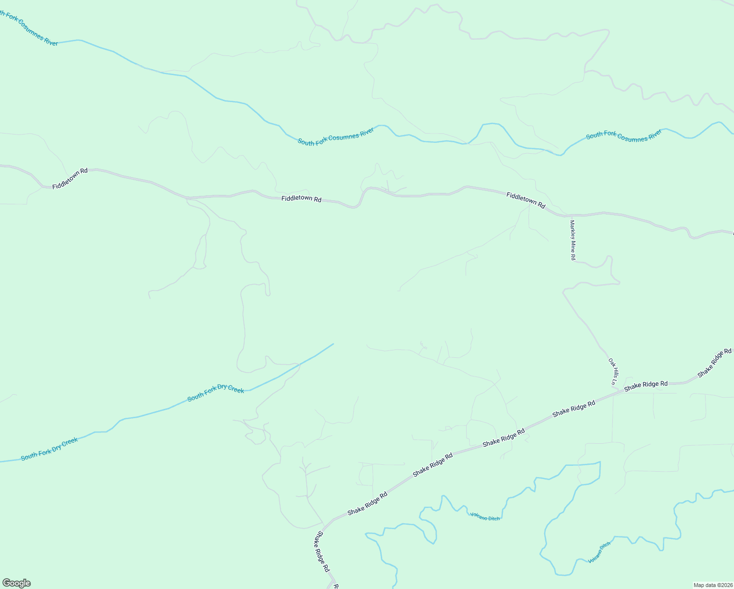 map of restaurants, bars, coffee shops, grocery stores, and more near 22010 Fiddletown Road in Volcano