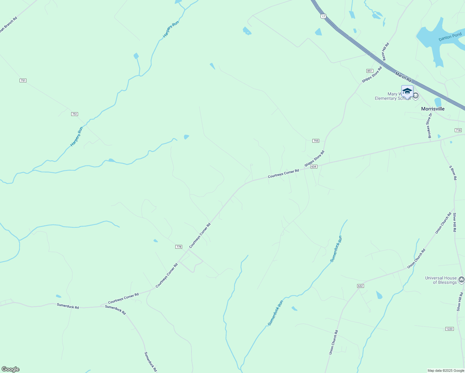 map of restaurants, bars, coffee shops, grocery stores, and more near 5284 Courtneys Corner Rd in Sumerduck