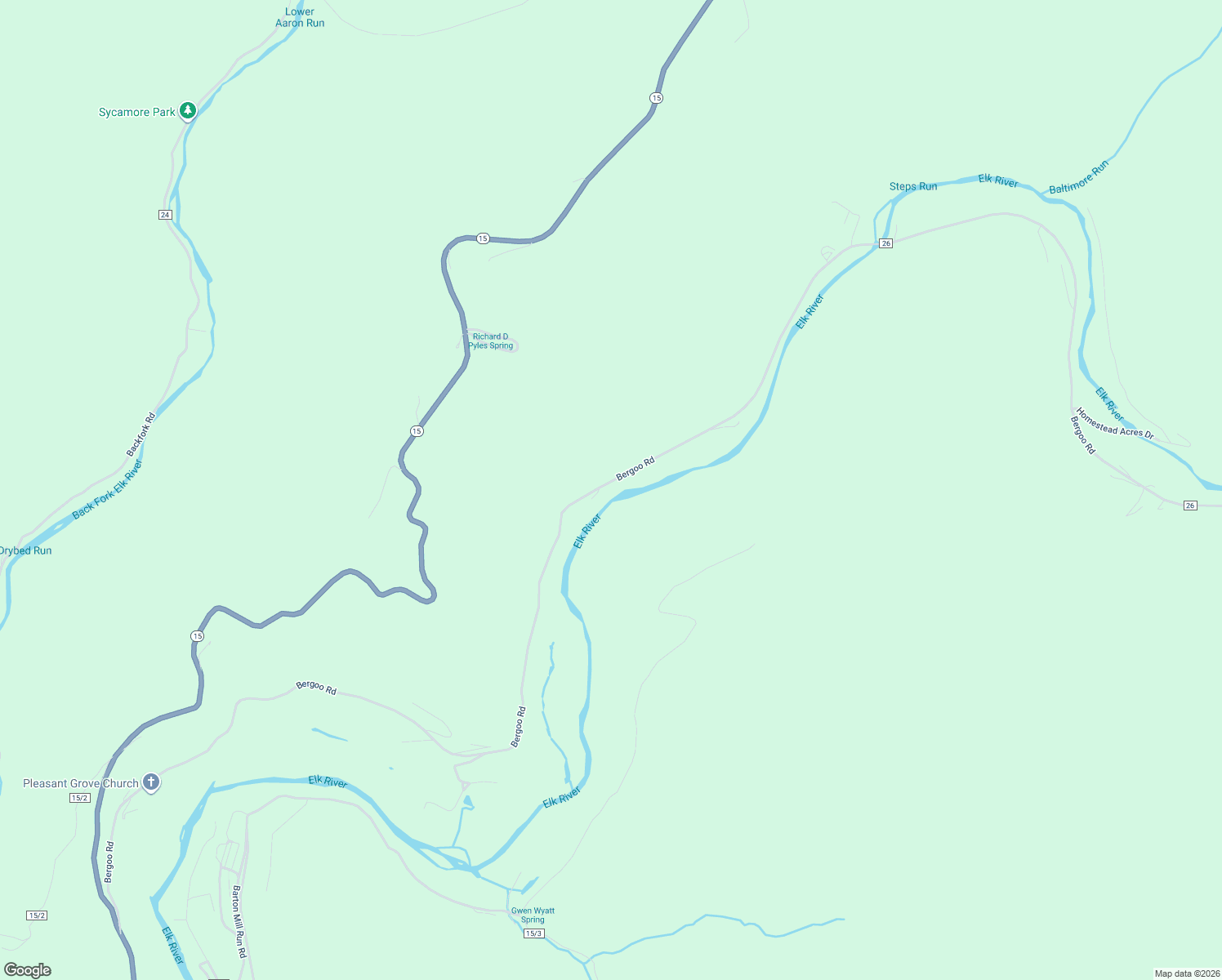 map of restaurants, bars, coffee shops, grocery stores, and more near Bergoo Road in Webster