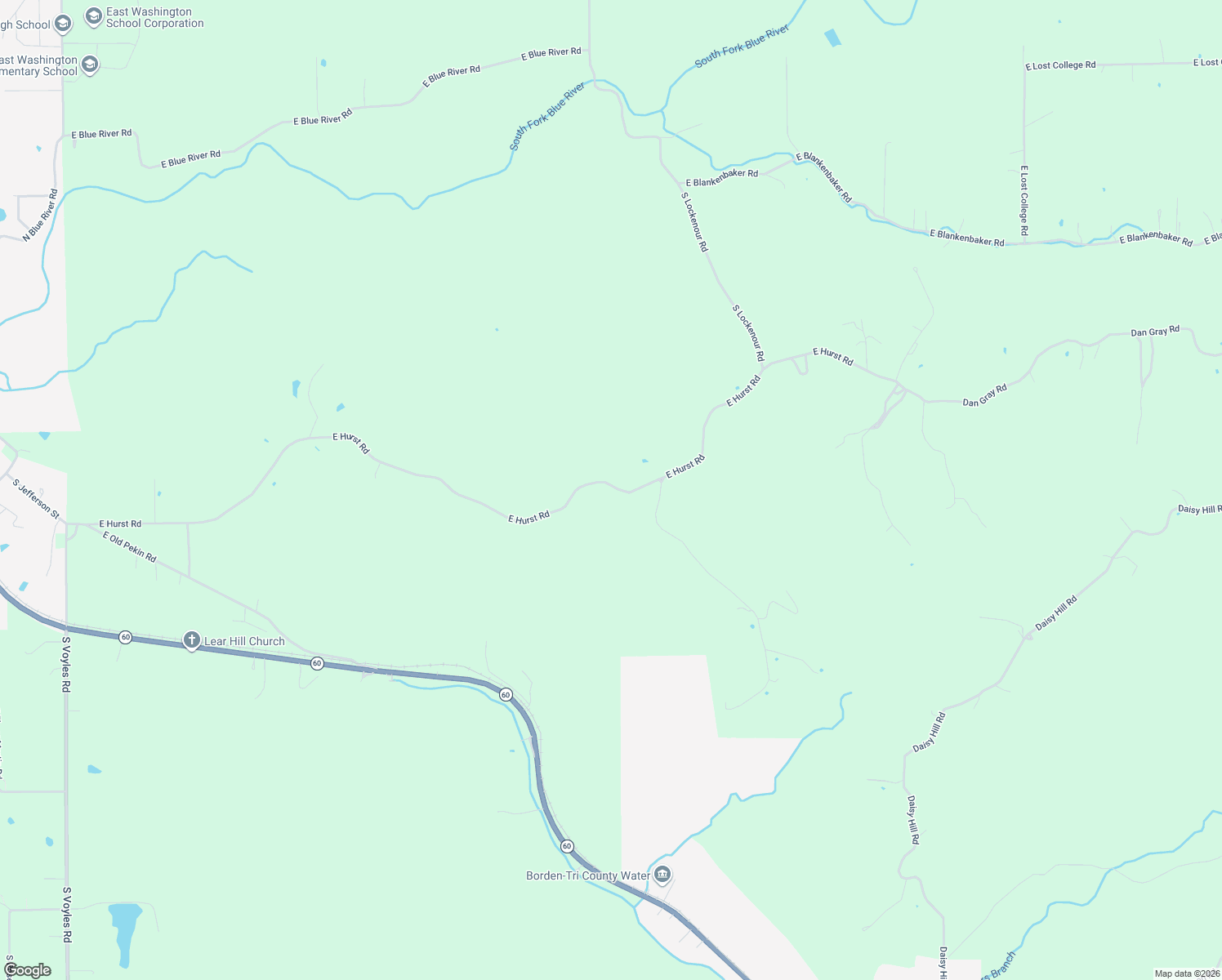 map of restaurants, bars, coffee shops, grocery stores, and more near 7410 East Hurst Road in New Pekin