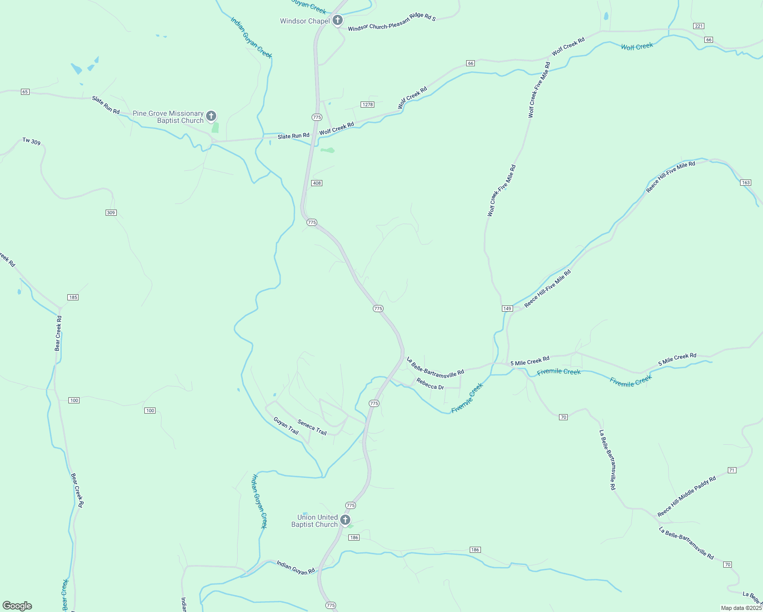 map of restaurants, bars, coffee shops, grocery stores, and more near 4764 Ohio 775 in Proctorville