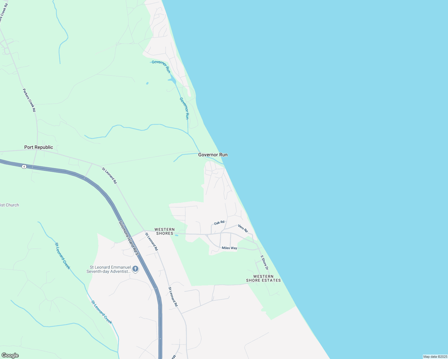 map of restaurants, bars, coffee shops, grocery stores, and more near 3320 Woodridge Avenue in Port Republic