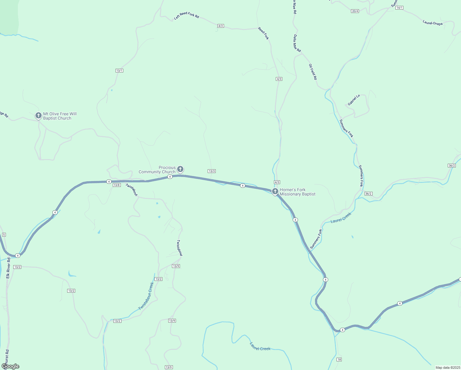 map of restaurants, bars, coffee shops, grocery stores, and more near 6249 Procious Maysel Road in Procious