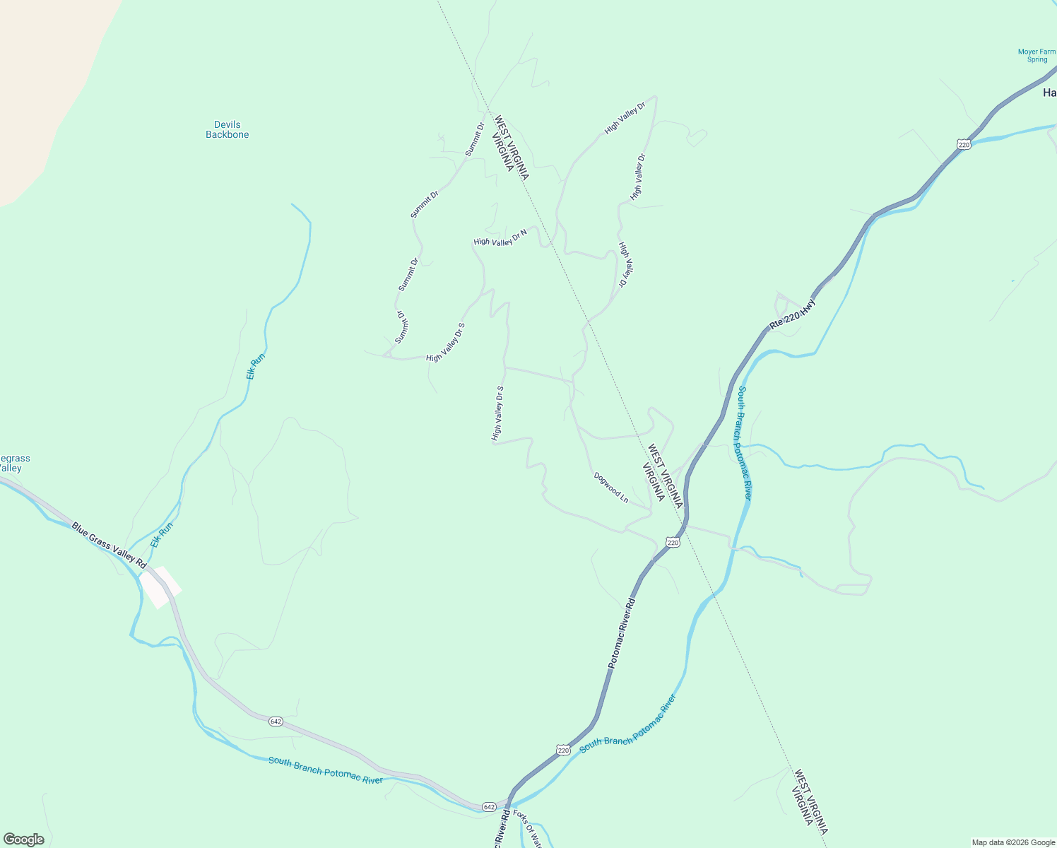 map of restaurants, bars, coffee shops, grocery stores, and more near High Valley Road in Monterey