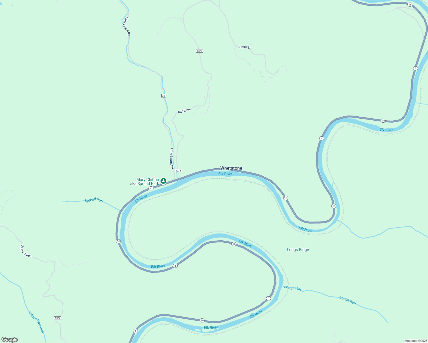 map of restaurants, bars, coffee shops, grocery stores, and more near West Virginia 16 in Ivydale