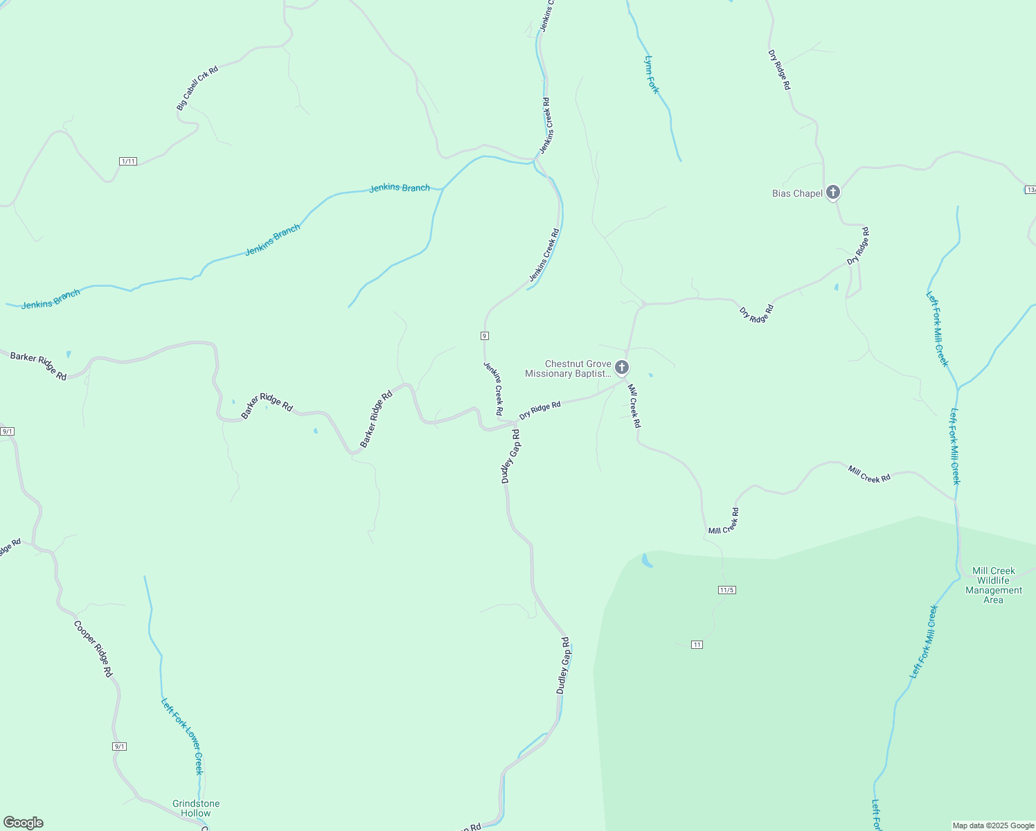map of restaurants, bars, coffee shops, grocery stores, and more near 10307 Dry Ridge Road in Milton