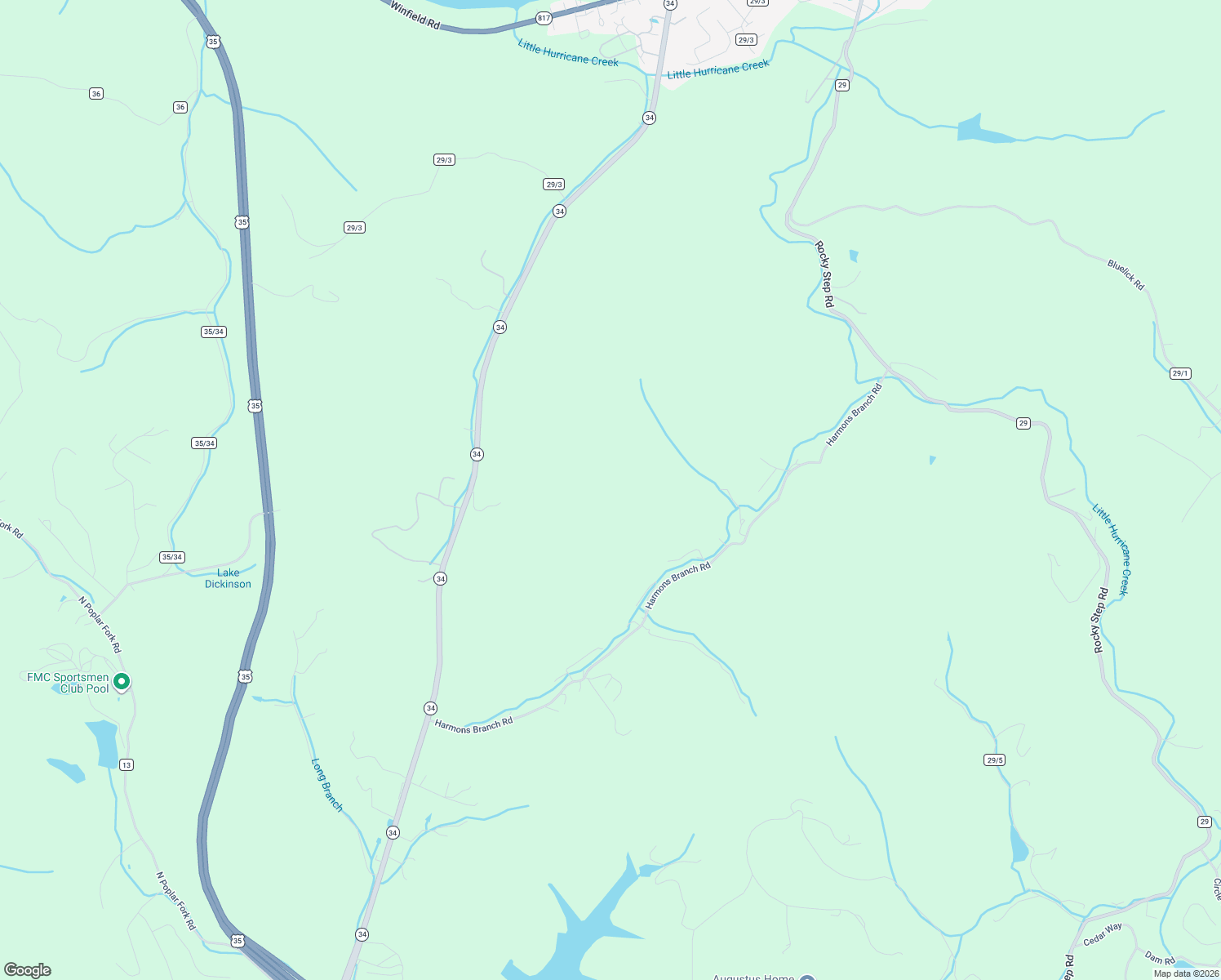 map of restaurants, bars, coffee shops, grocery stores, and more near 867 Harmons Branch Road in Winfield