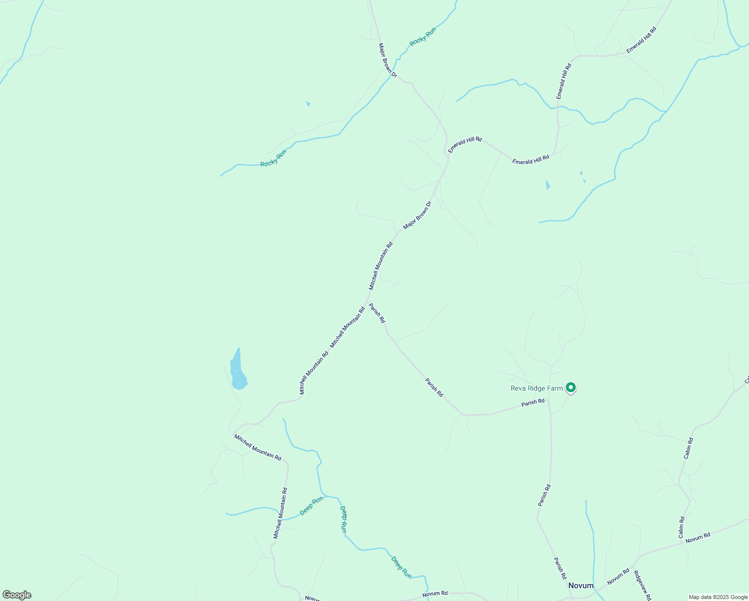 map of restaurants, bars, coffee shops, grocery stores, and more near 2040 Parish Road in Reva