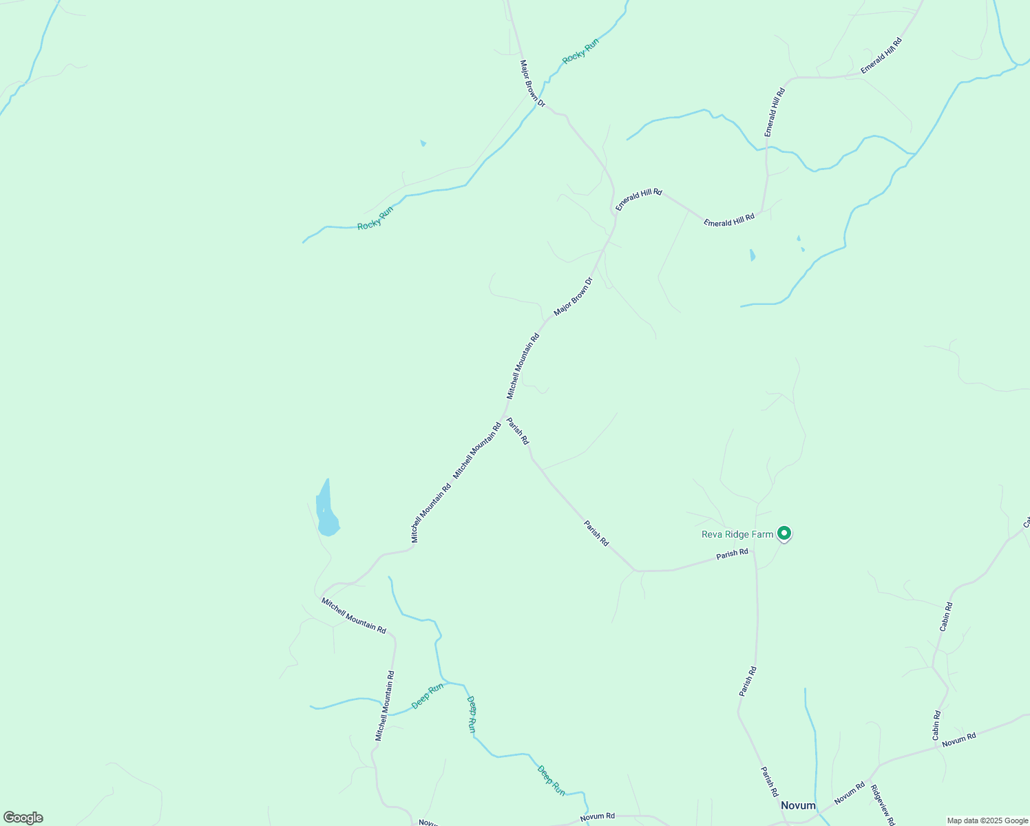 map of restaurants, bars, coffee shops, grocery stores, and more near 2040 Parish Road in Reva