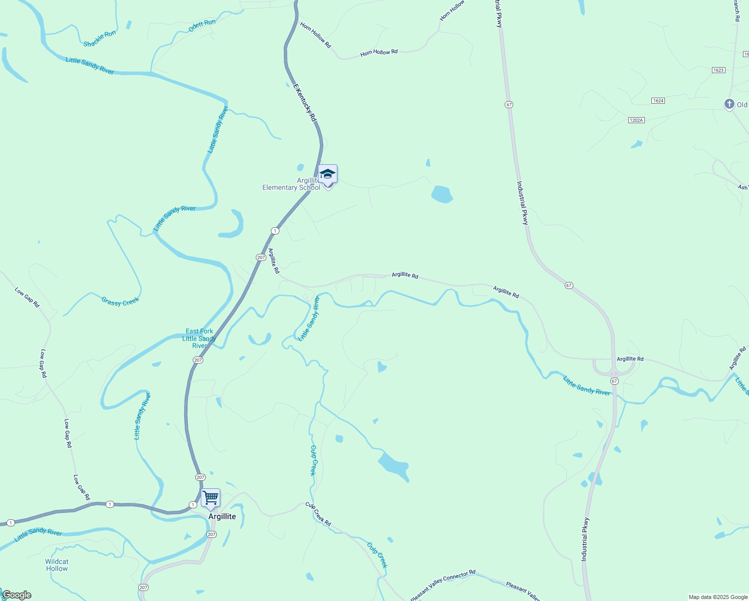 map of restaurants, bars, coffee shops, grocery stores, and more near 2-98 Dragonfly Ln in Greenup