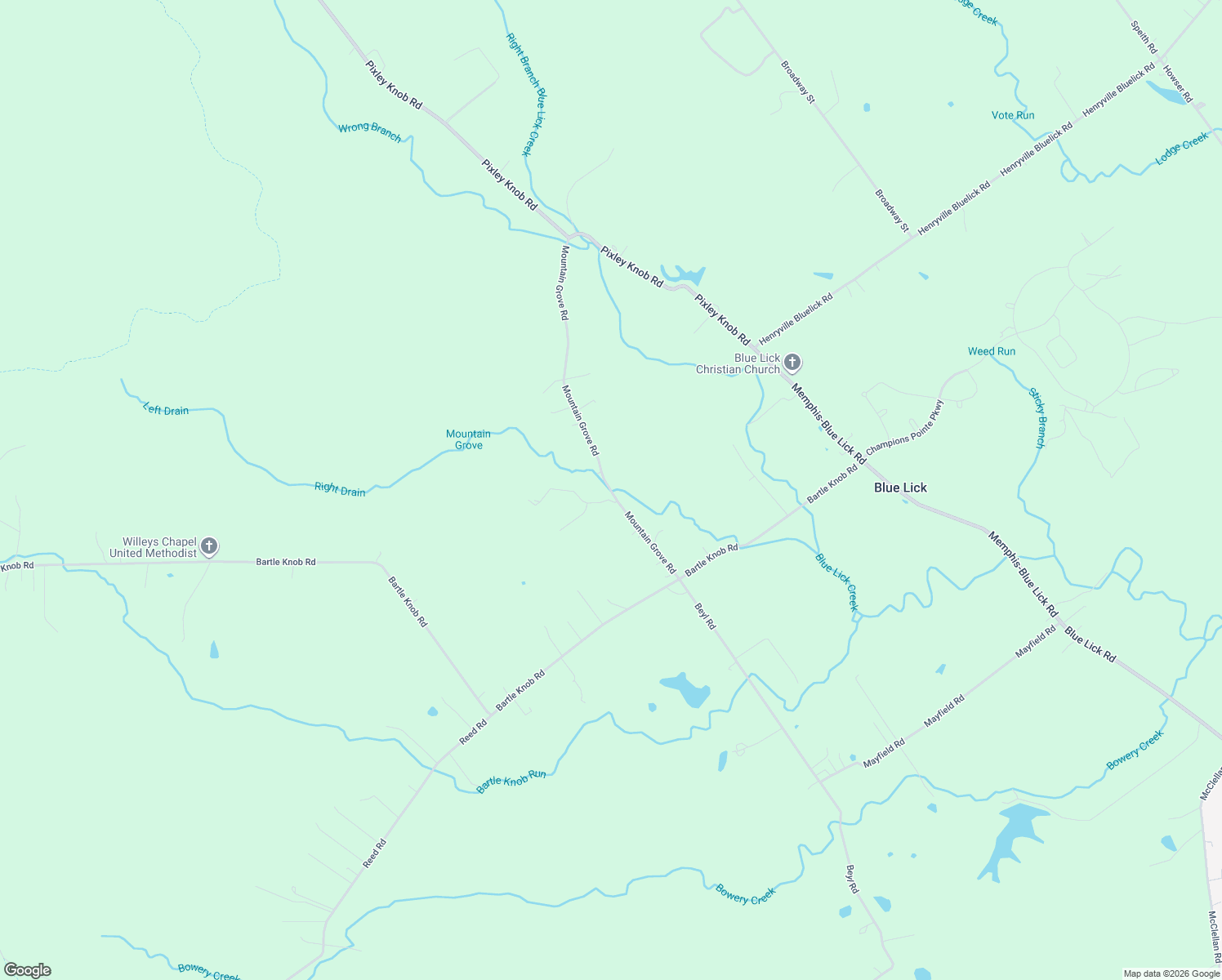 map of restaurants, bars, coffee shops, grocery stores, and more near 17608 Mountain Grove Road in Henryville