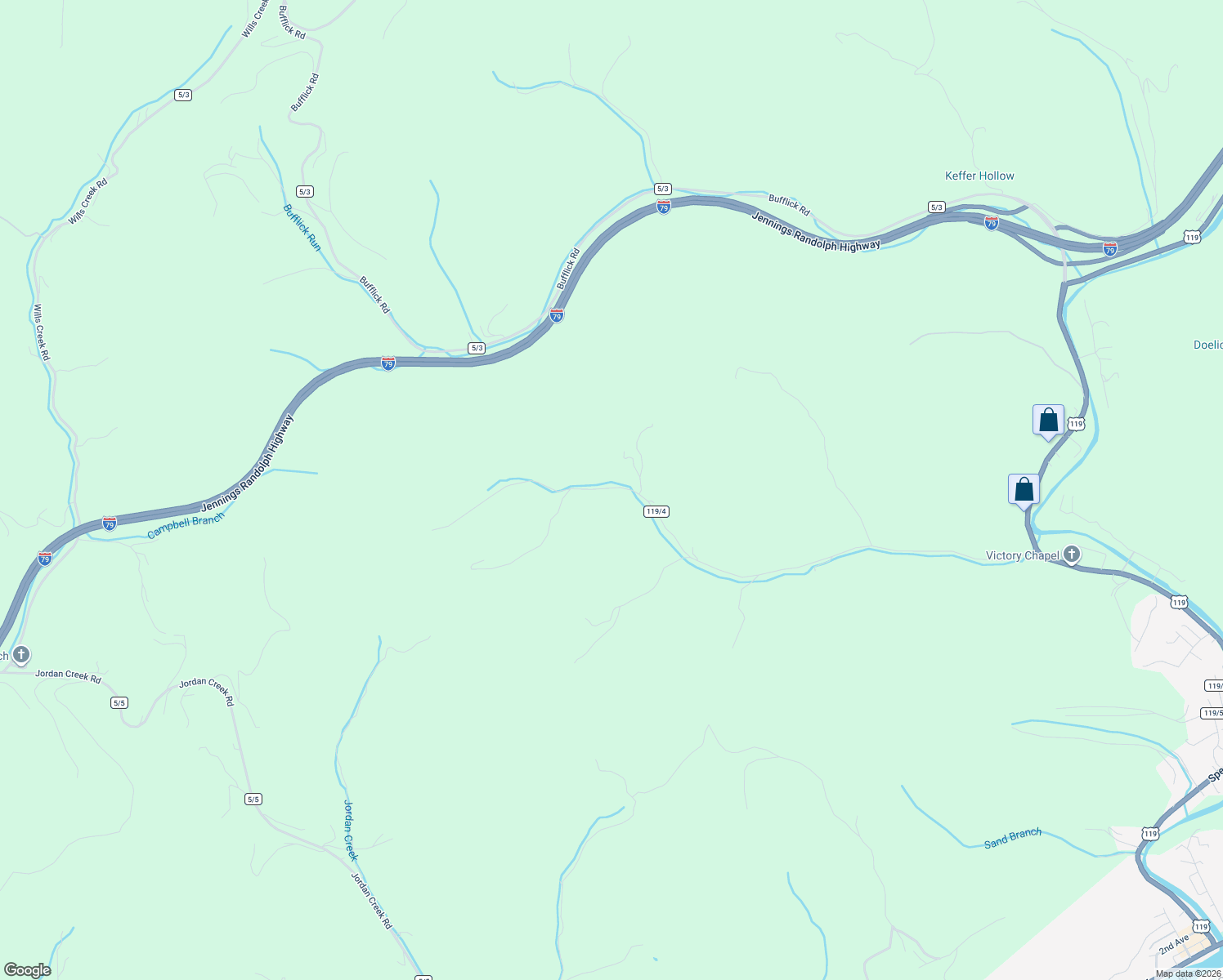 map of restaurants, bars, coffee shops, grocery stores, and more near 2324 Cedar Center Ridge Dr in Clendenin