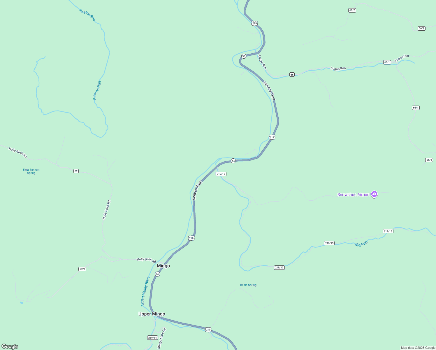 map of restaurants, bars, coffee shops, grocery stores, and more near Big Run in Valley Head