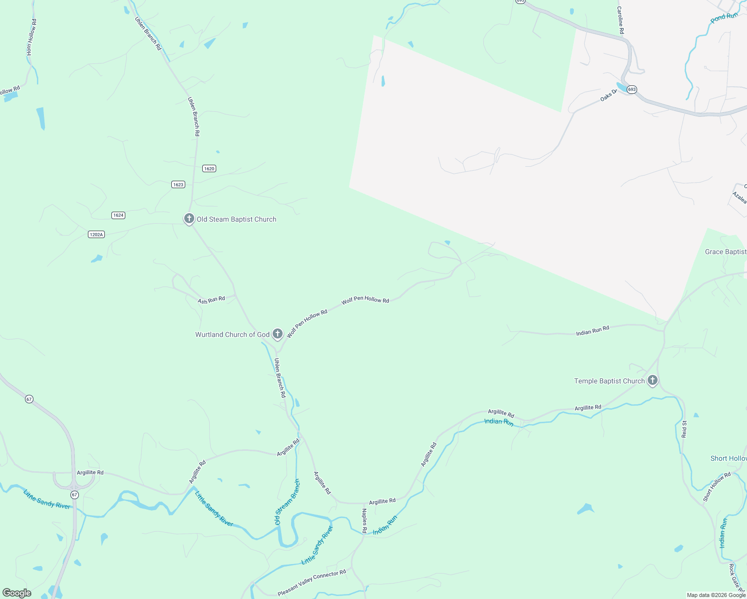 map of restaurants, bars, coffee shops, grocery stores, and more near Wolf Pen Hollow Rd in Flatwoods