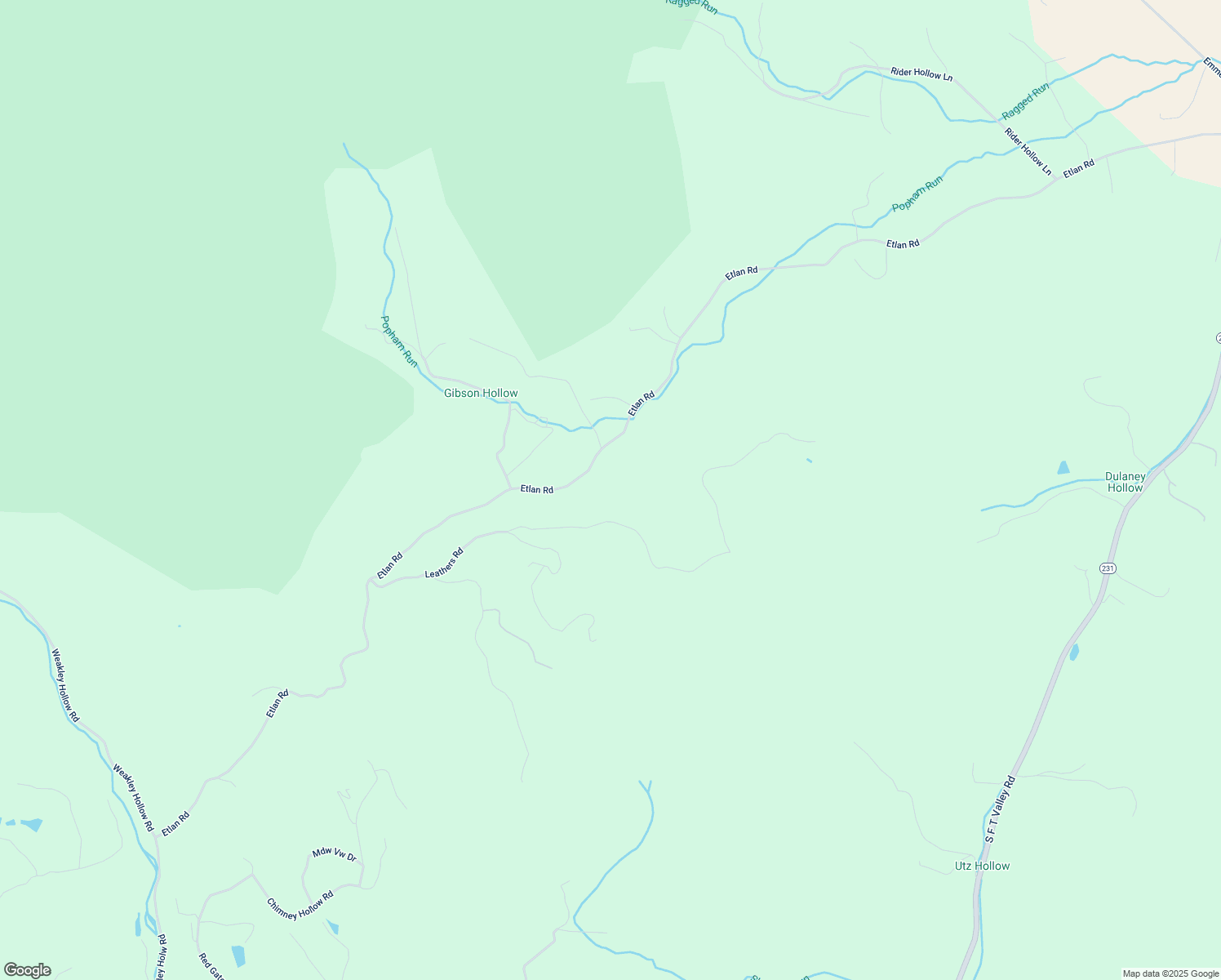 map of restaurants, bars, coffee shops, grocery stores, and more near 1846 Etlan Road in Etlan