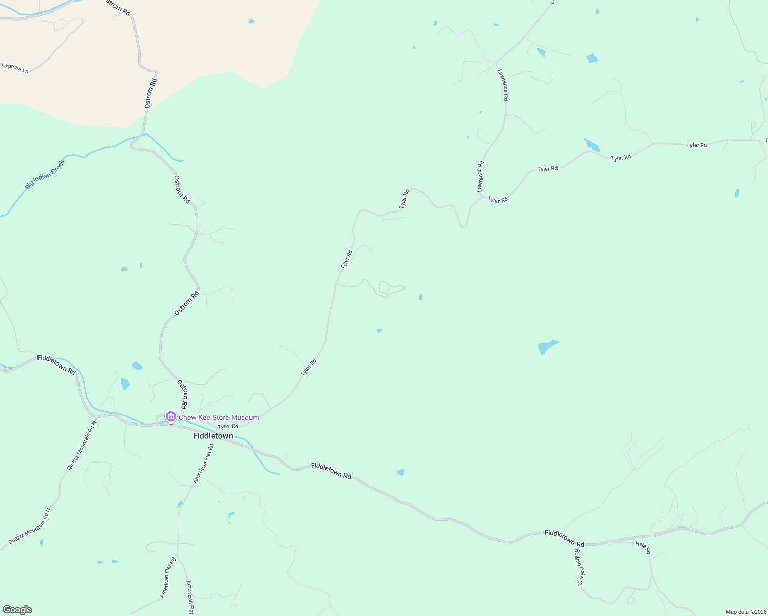 map of restaurants, bars, coffee shops, grocery stores, and more near 15000 Tyler Road in Fiddletown
