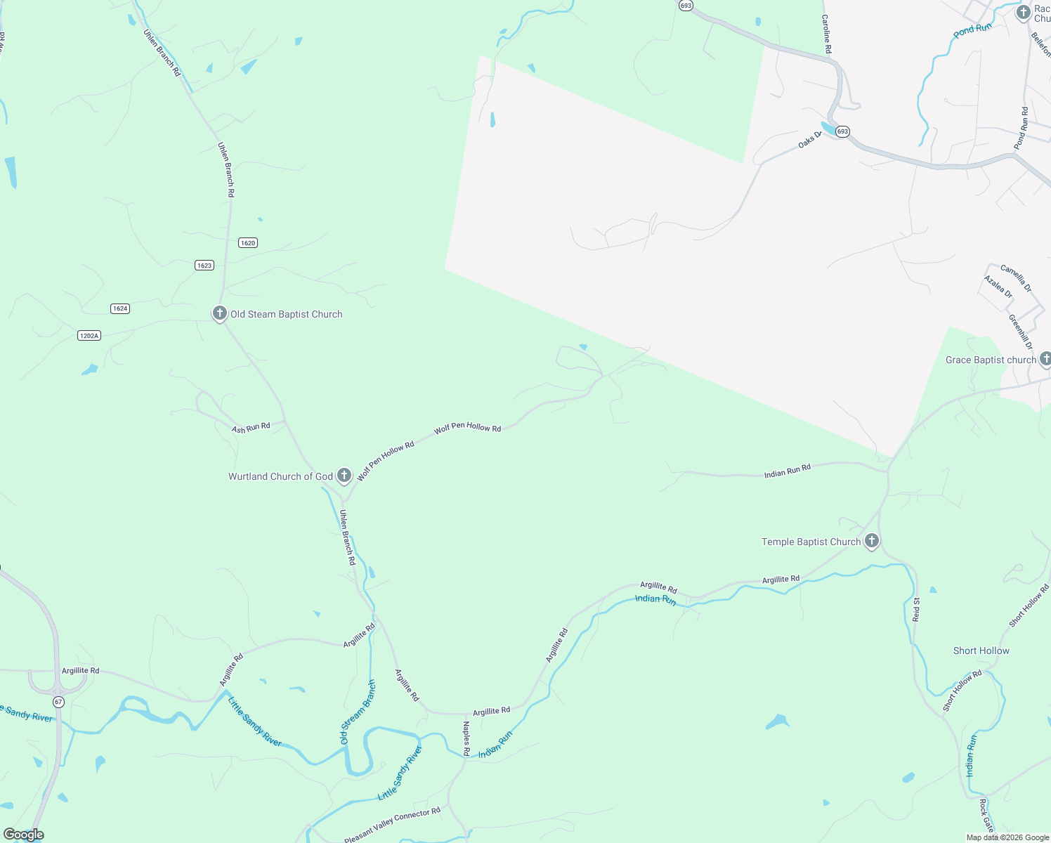 map of restaurants, bars, coffee shops, grocery stores, and more near Wolf Pen Hollow Road in Flatwoods