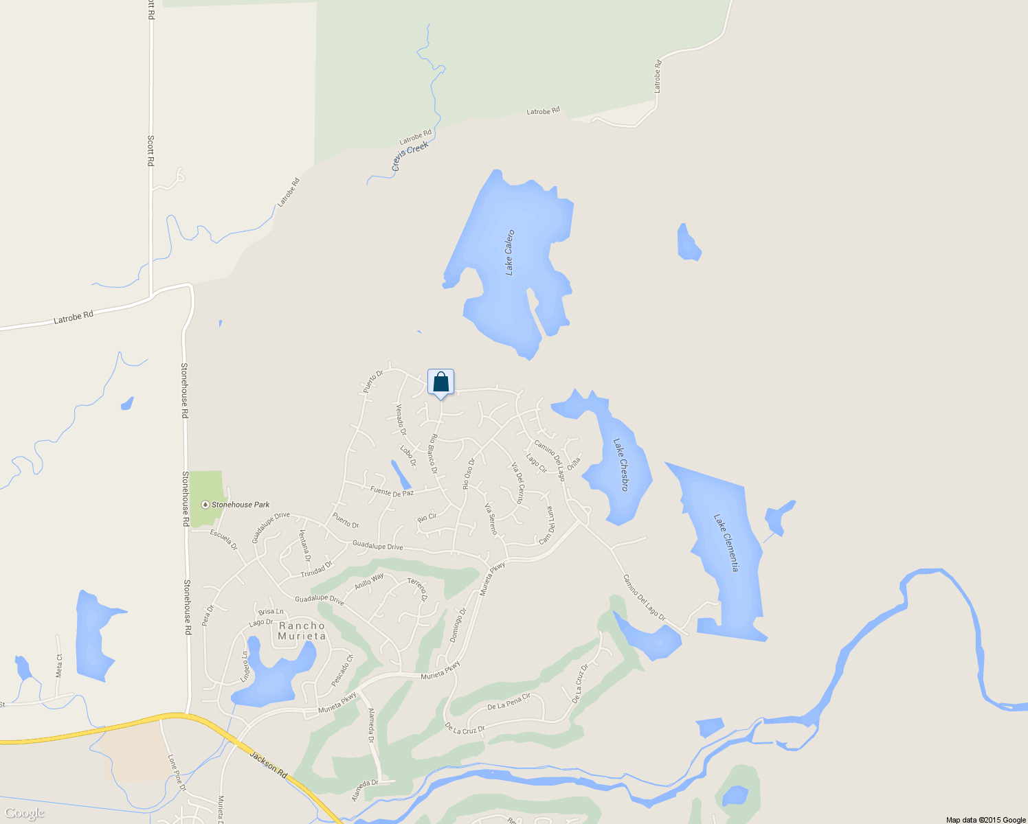 map of restaurants, bars, coffee shops, grocery stores, and more near 6300 Rio Oso Drive in Rancho Murieta