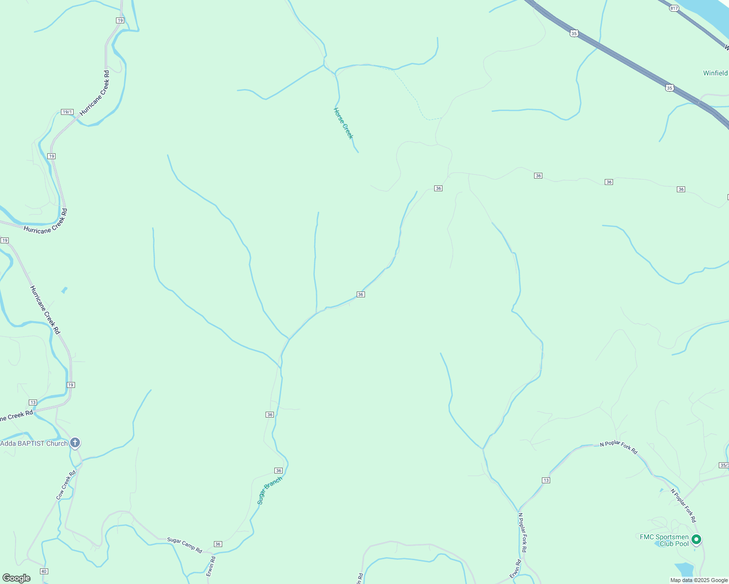 map of restaurants, bars, coffee shops, grocery stores, and more near 182 Sugar Camp Road in Winfield