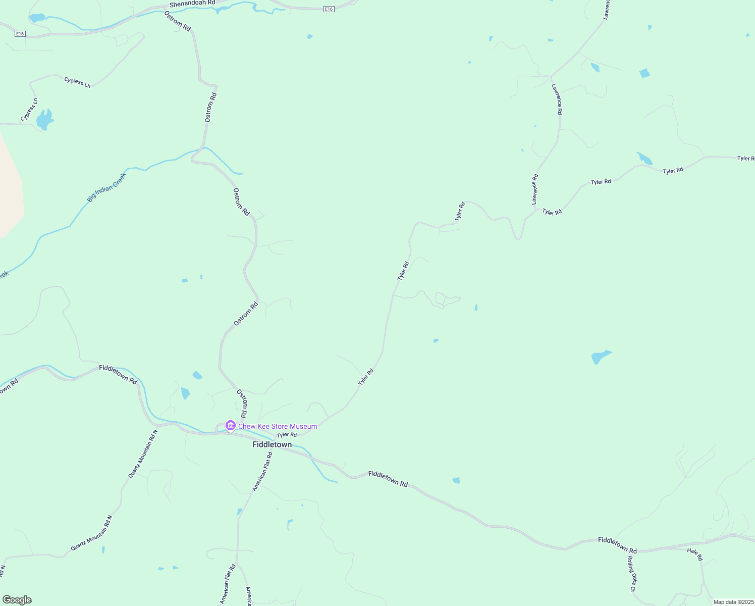 map of restaurants, bars, coffee shops, grocery stores, and more near 15111 Tyler Road in Fiddletown