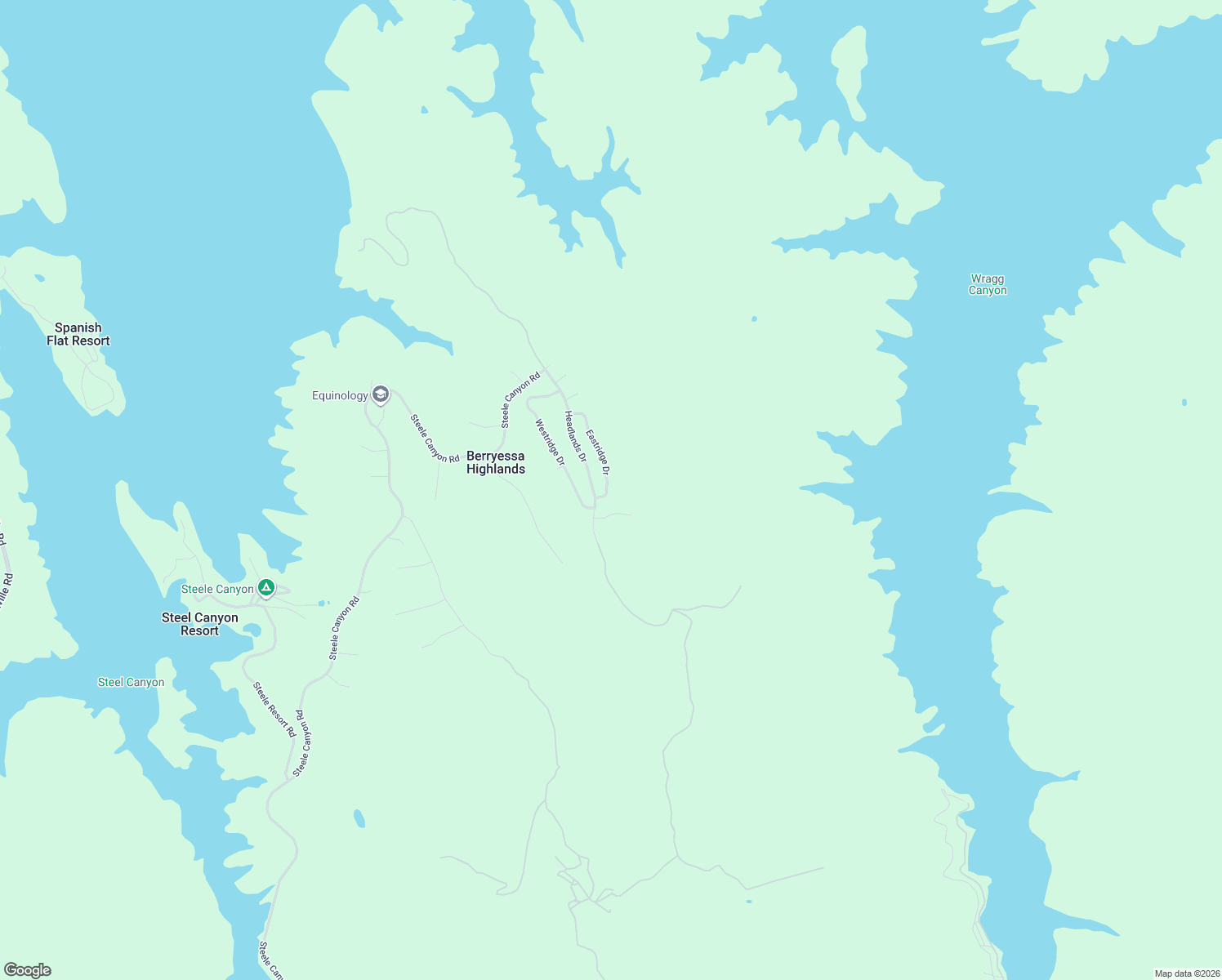 map of restaurants, bars, coffee shops, grocery stores, and more near 1072 Eastridge Drive in Napa