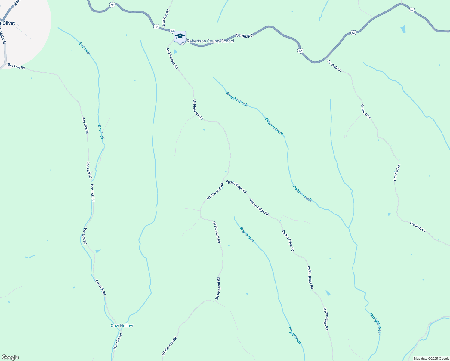 map of restaurants, bars, coffee shops, grocery stores, and more near 27 Ogden Ridge Road in Mount Olivet