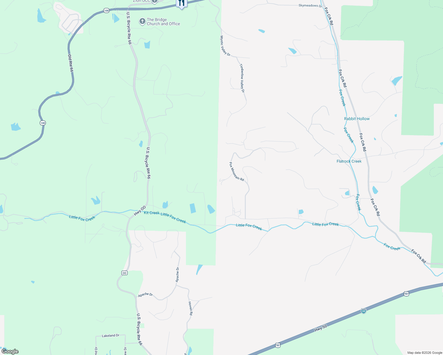 map of restaurants, bars, coffee shops, grocery stores, and more near 19111 Foxfire Forest Road in Wildwood