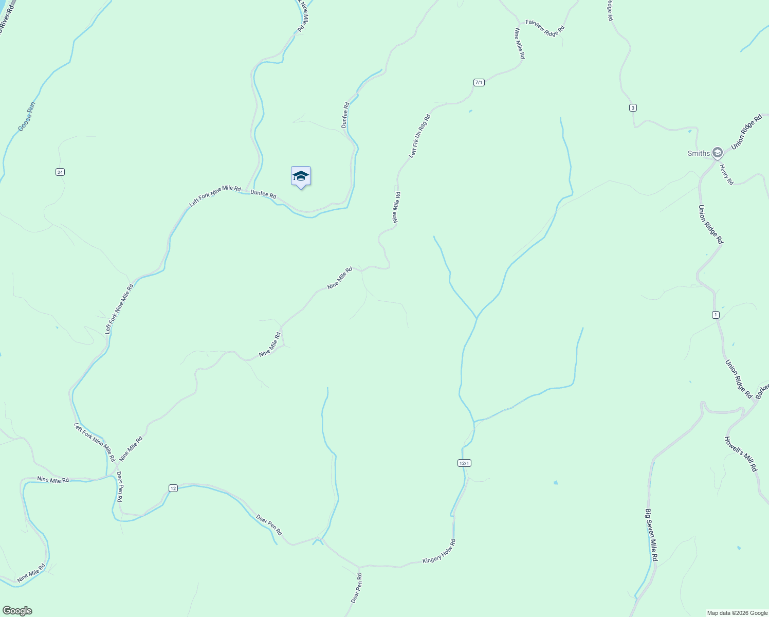 map of restaurants, bars, coffee shops, grocery stores, and more near 10156 Hickory Grove Road in Cabell