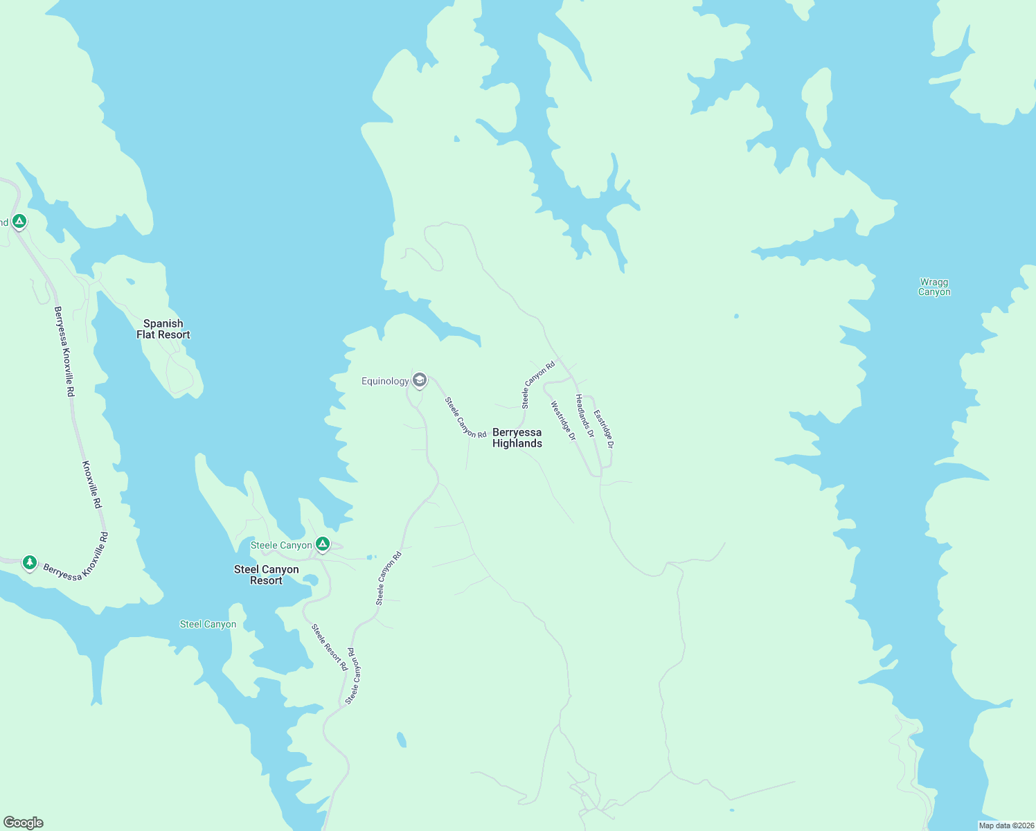 map of restaurants, bars, coffee shops, grocery stores, and more near 1155 Steele Canyon Road in Napa