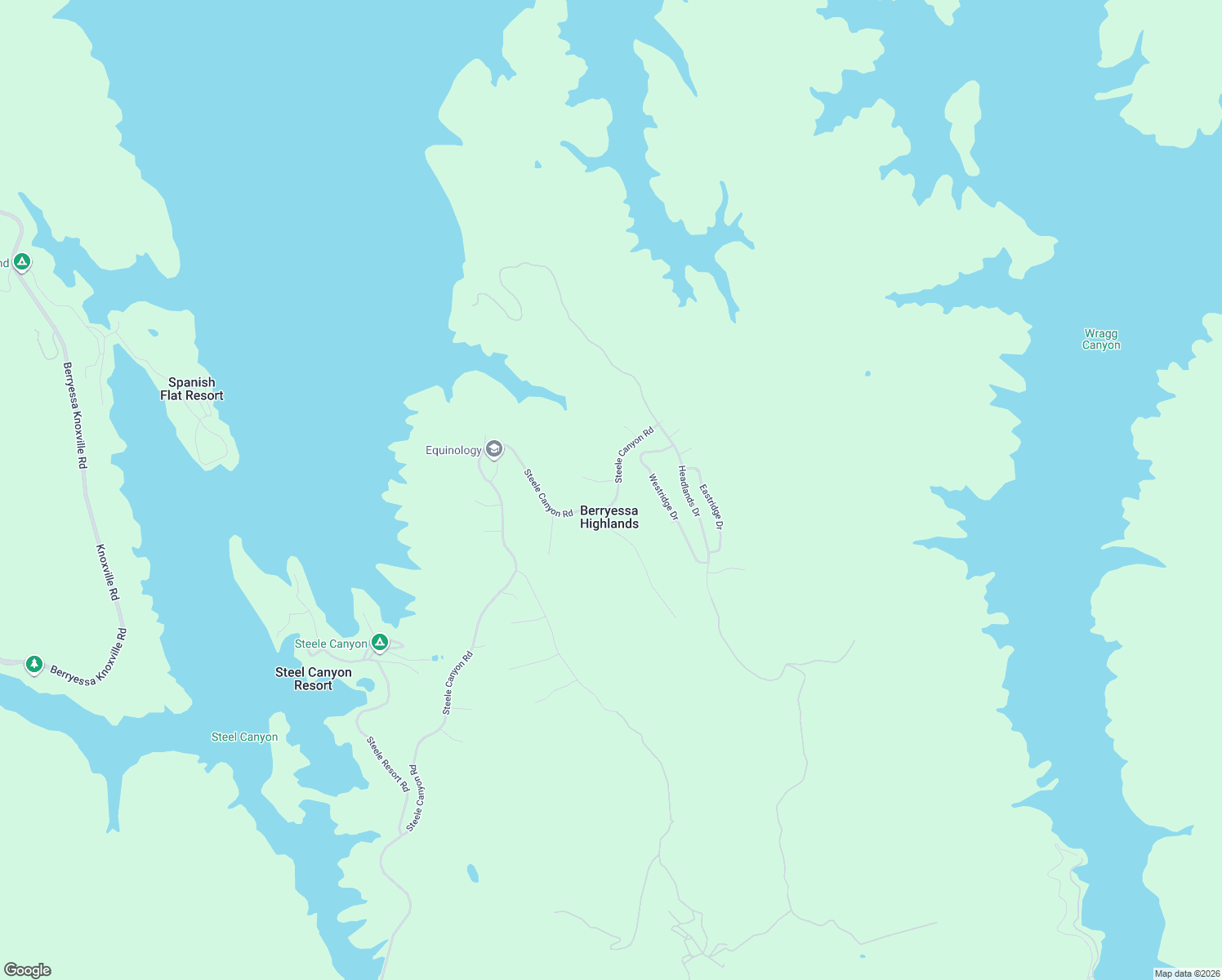 map of restaurants, bars, coffee shops, grocery stores, and more near 1155 Steele Canyon Road in Napa