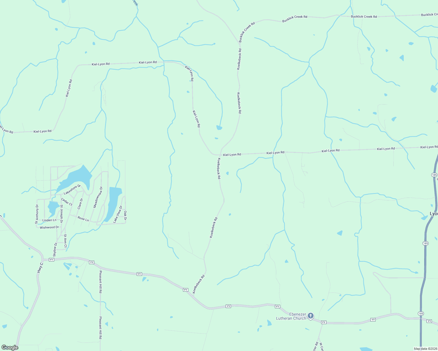 map of restaurants, bars, coffee shops, grocery stores, and more near 3150 Koelkebeck Road in New Haven