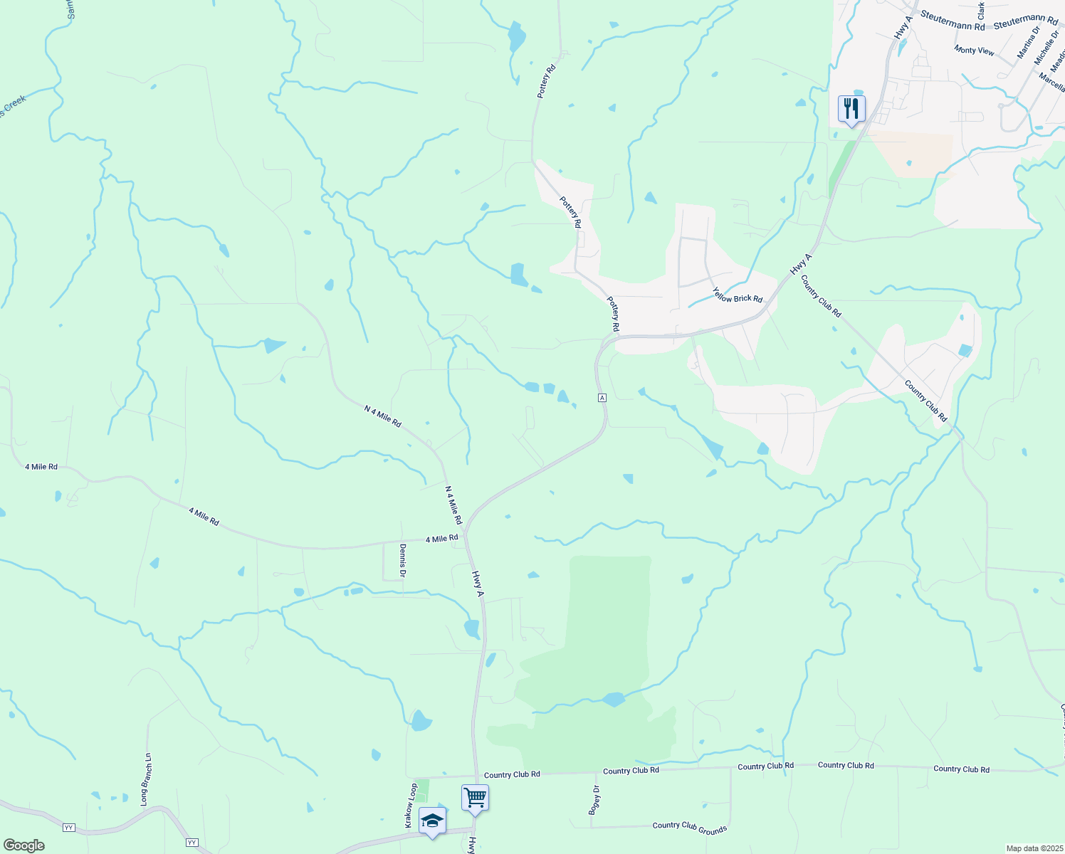 map of restaurants, bars, coffee shops, grocery stores, and more near 8 Julie Ann Court in Washington
