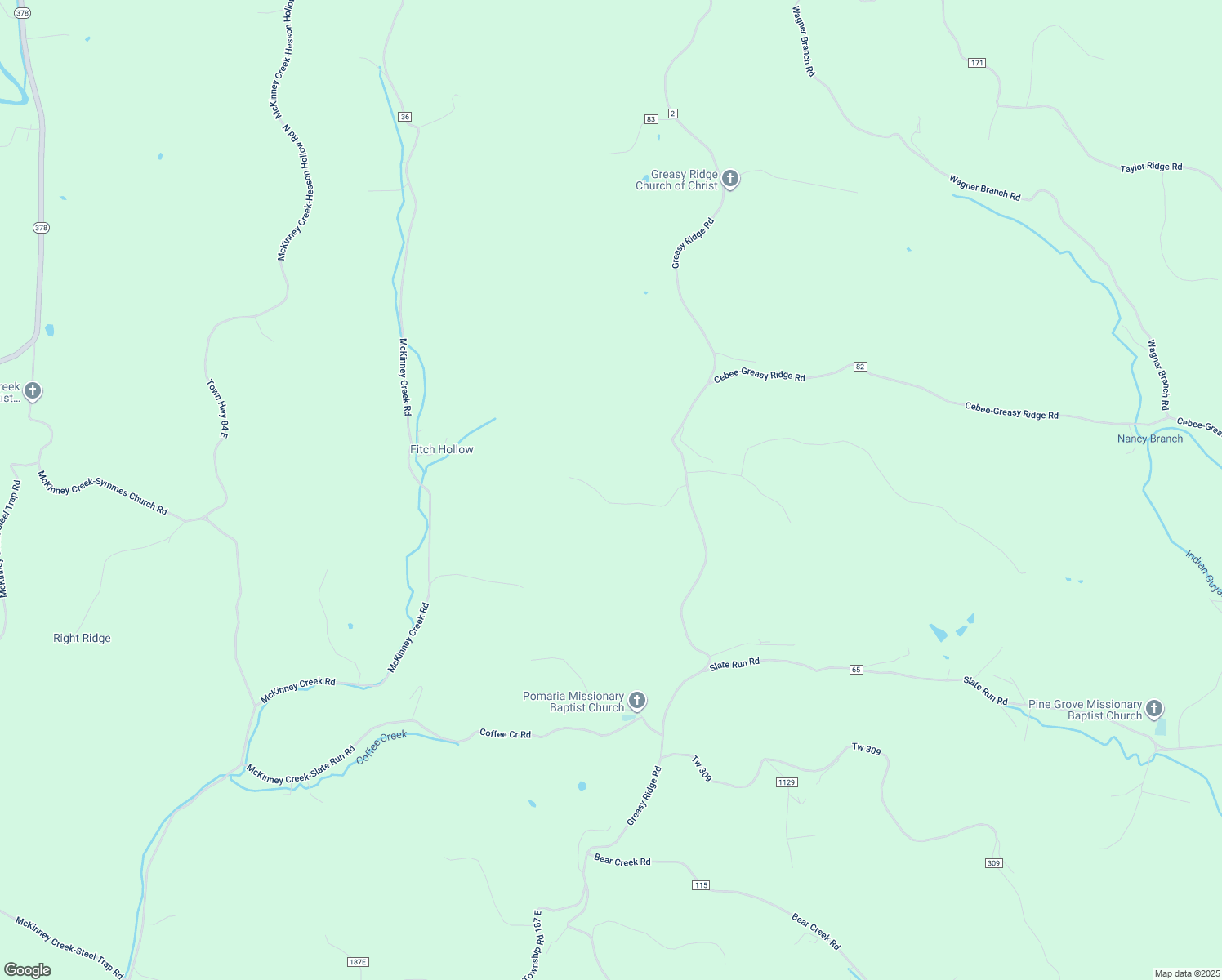 map of restaurants, bars, coffee shops, grocery stores, and more near 336 Pvt Dr 4993 Co Road 2 in Chesapeake