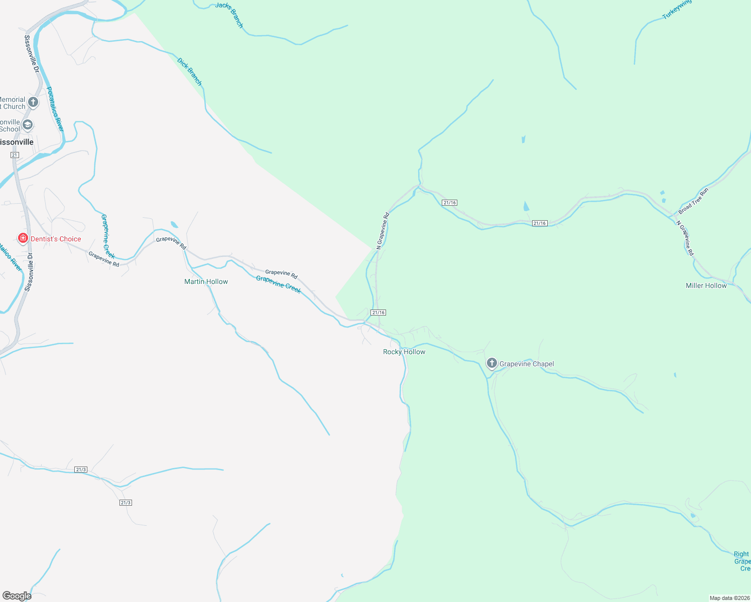 map of restaurants, bars, coffee shops, grocery stores, and more near 2135 North Grapevine Road in Charleston