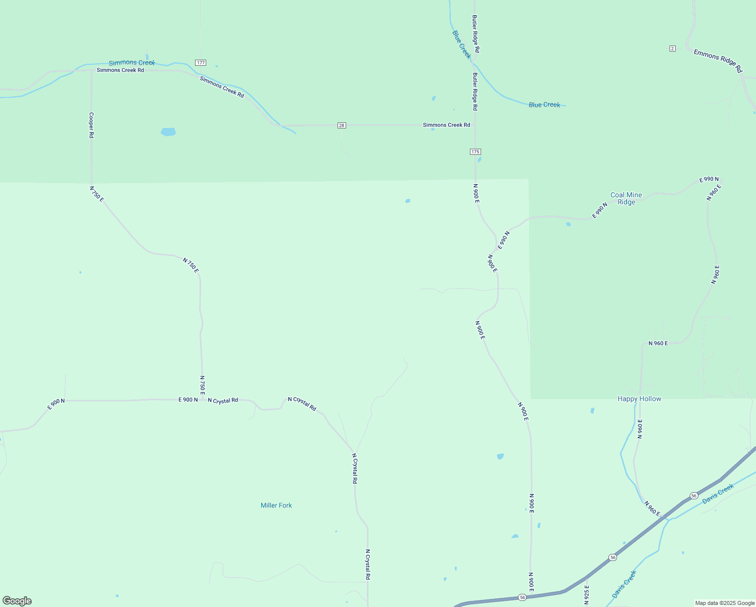 map of restaurants, bars, coffee shops, grocery stores, and more near 8400 East 950n in Dubois