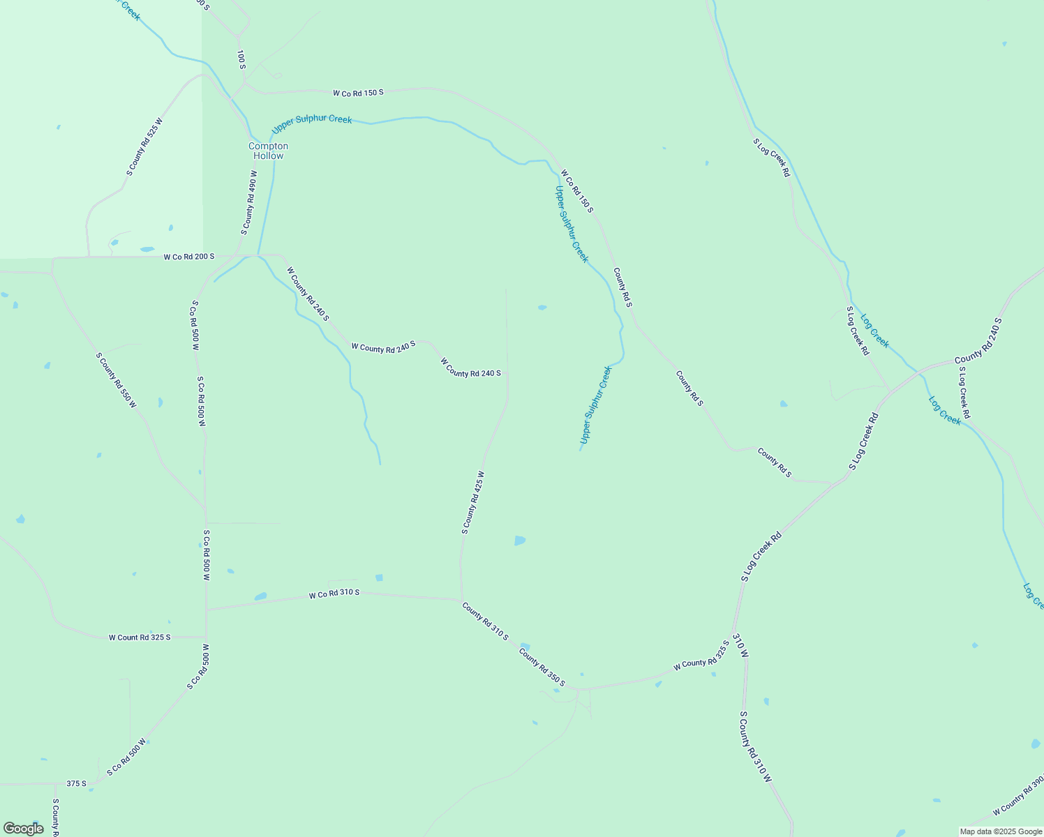 map of restaurants, bars, coffee shops, grocery stores, and more near 2501 South Co Road 425 West in Paoli