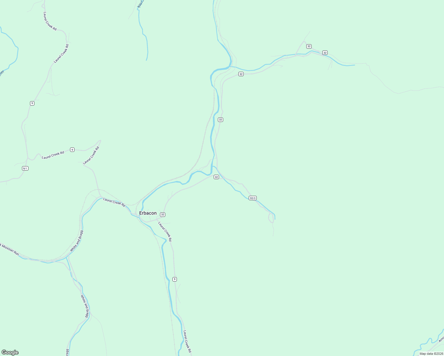map of restaurants, bars, coffee shops, grocery stores, and more near 332 White Oak Road in Erbacon