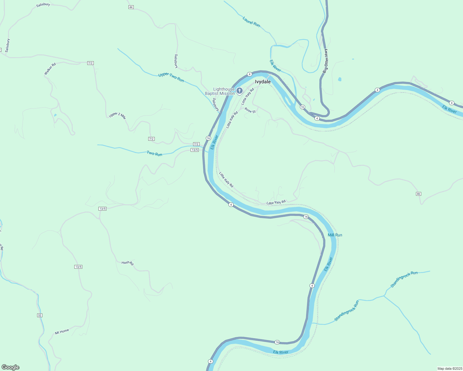 map of restaurants, bars, coffee shops, grocery stores, and more near Lillte Italy Road in Ivydale
