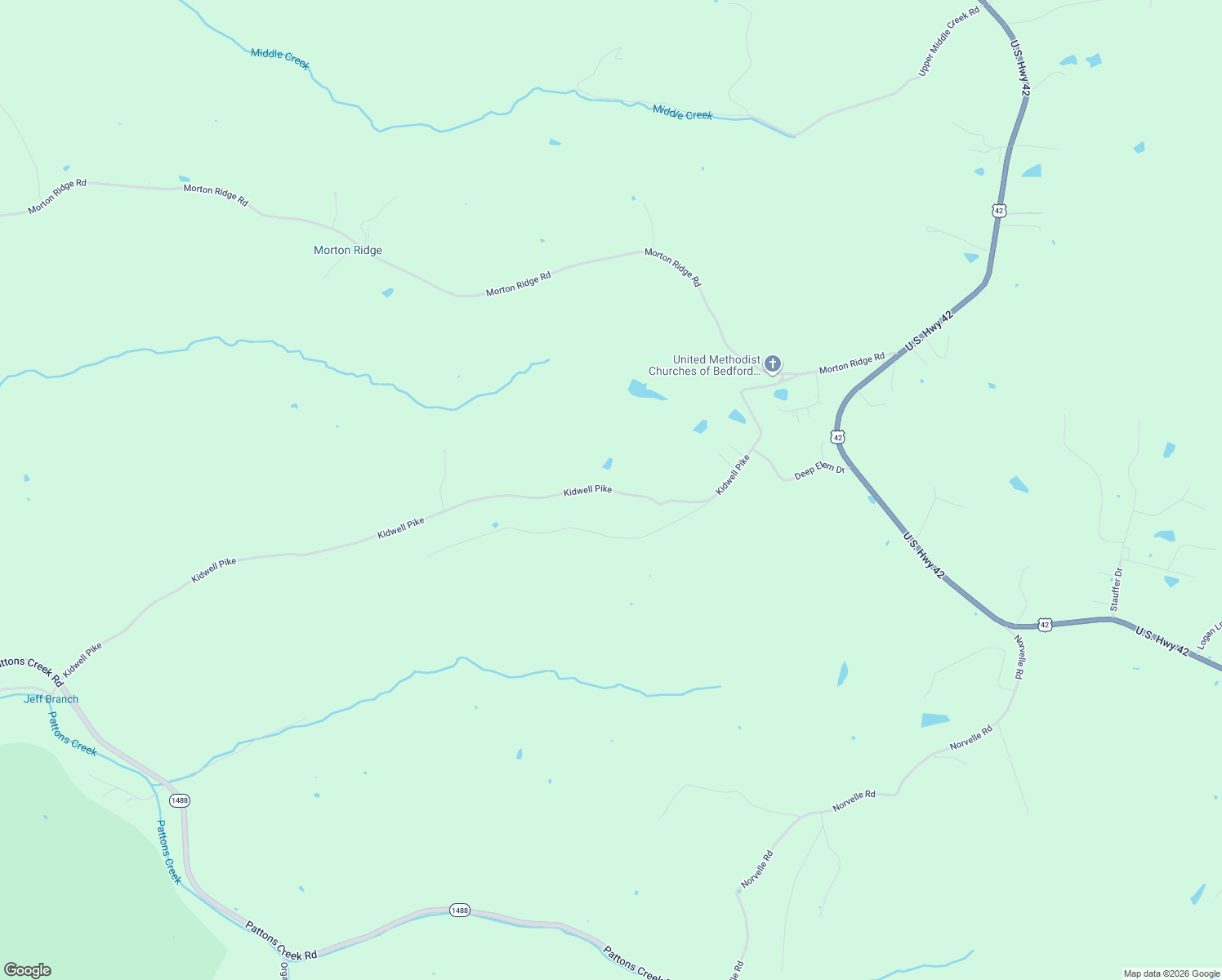 map of restaurants, bars, coffee shops, grocery stores, and more near Kidwell Pike in Pendleton