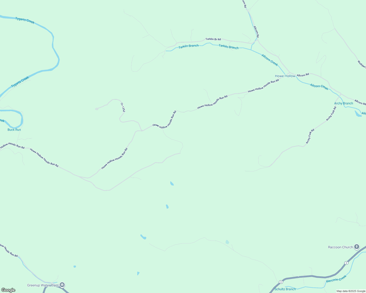 map of restaurants, bars, coffee shops, grocery stores, and more near Archy Fork Rd in Greenup