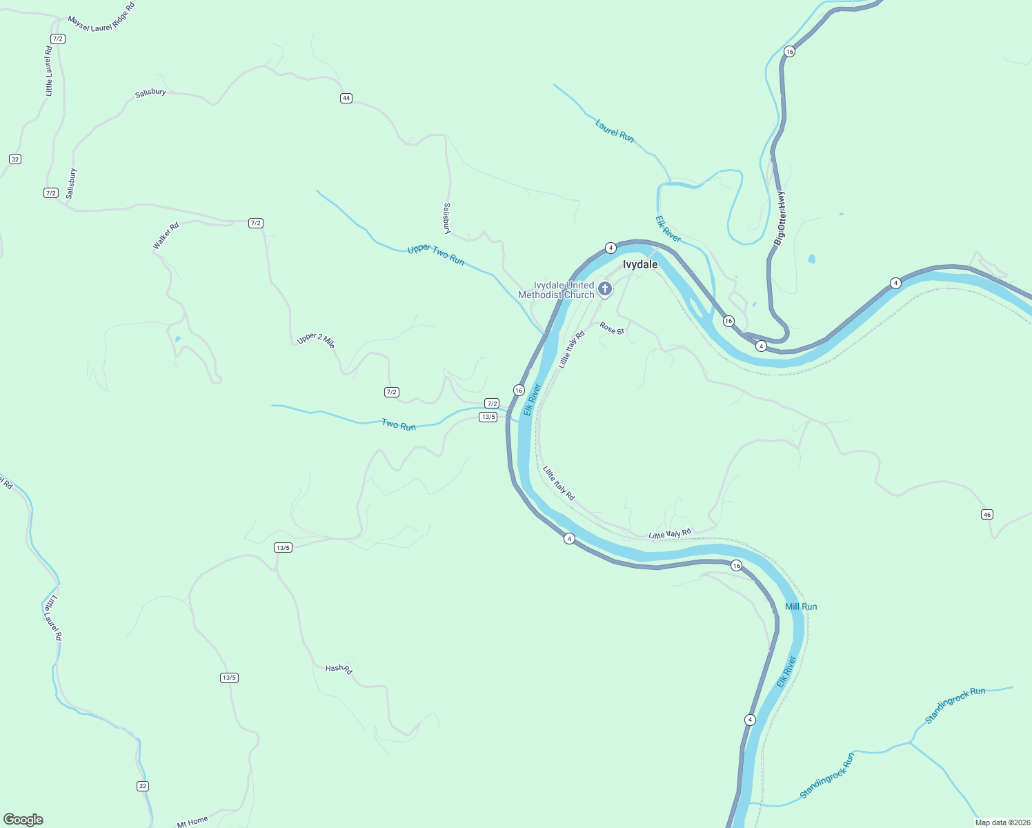 map of restaurants, bars, coffee shops, grocery stores, and more near State Highway 16 in Ivydale