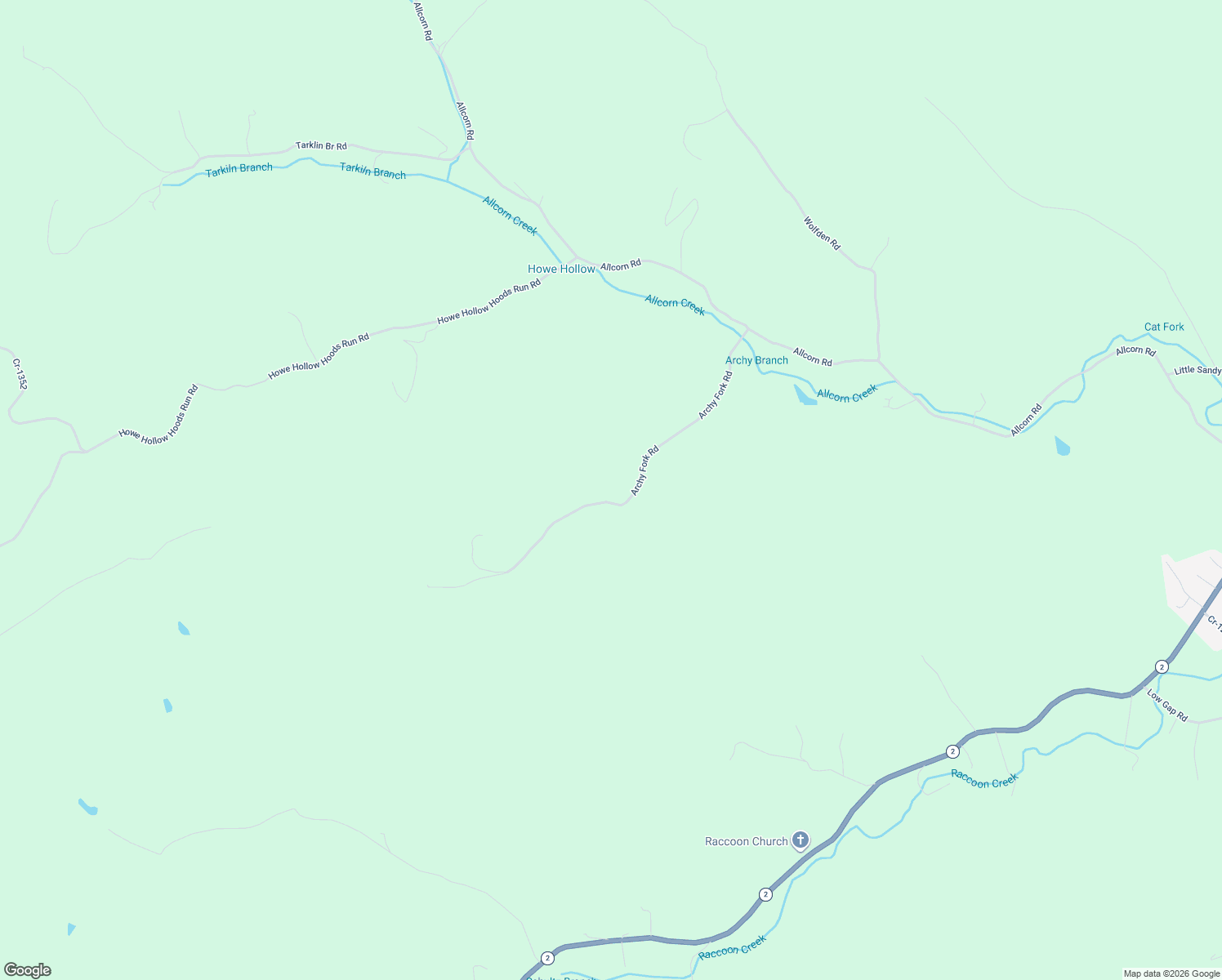 map of restaurants, bars, coffee shops, grocery stores, and more near 682 Archey Branch Road in Greenup