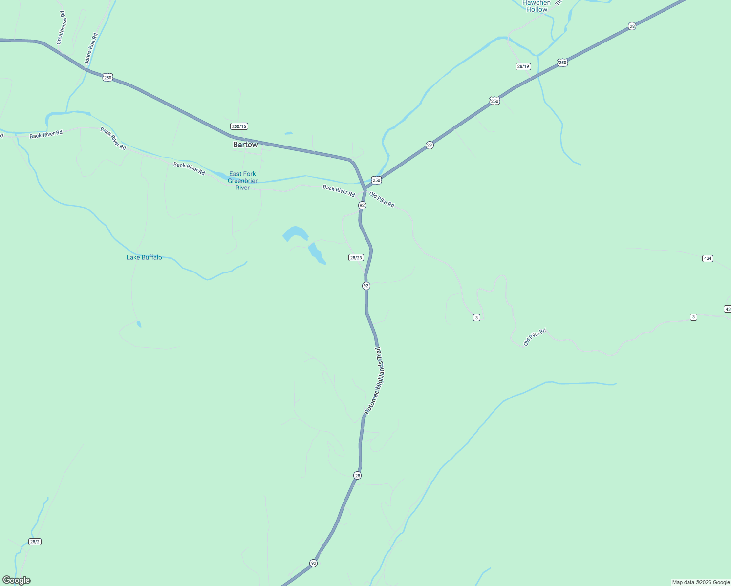 map of restaurants, bars, coffee shops, grocery stores, and more near Potomac Highlands Trail in Durbin