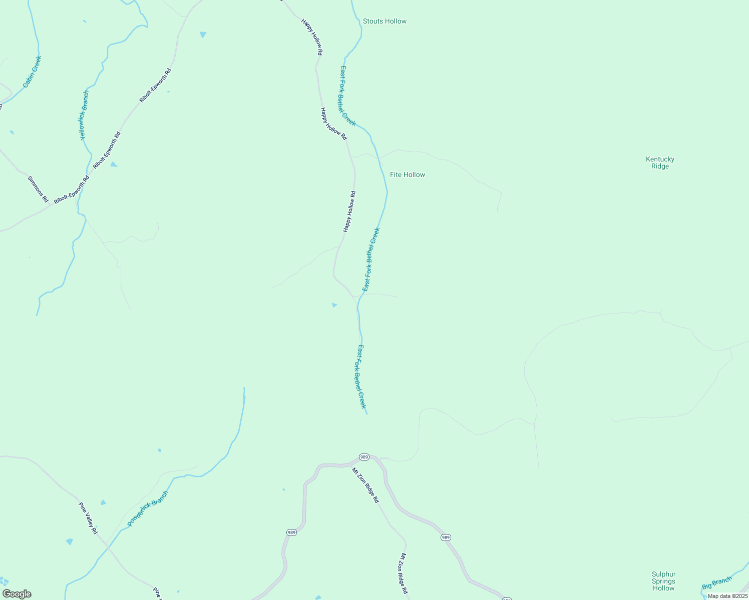 map of restaurants, bars, coffee shops, grocery stores, and more near 1997 Happy Hollow in Tollesboro