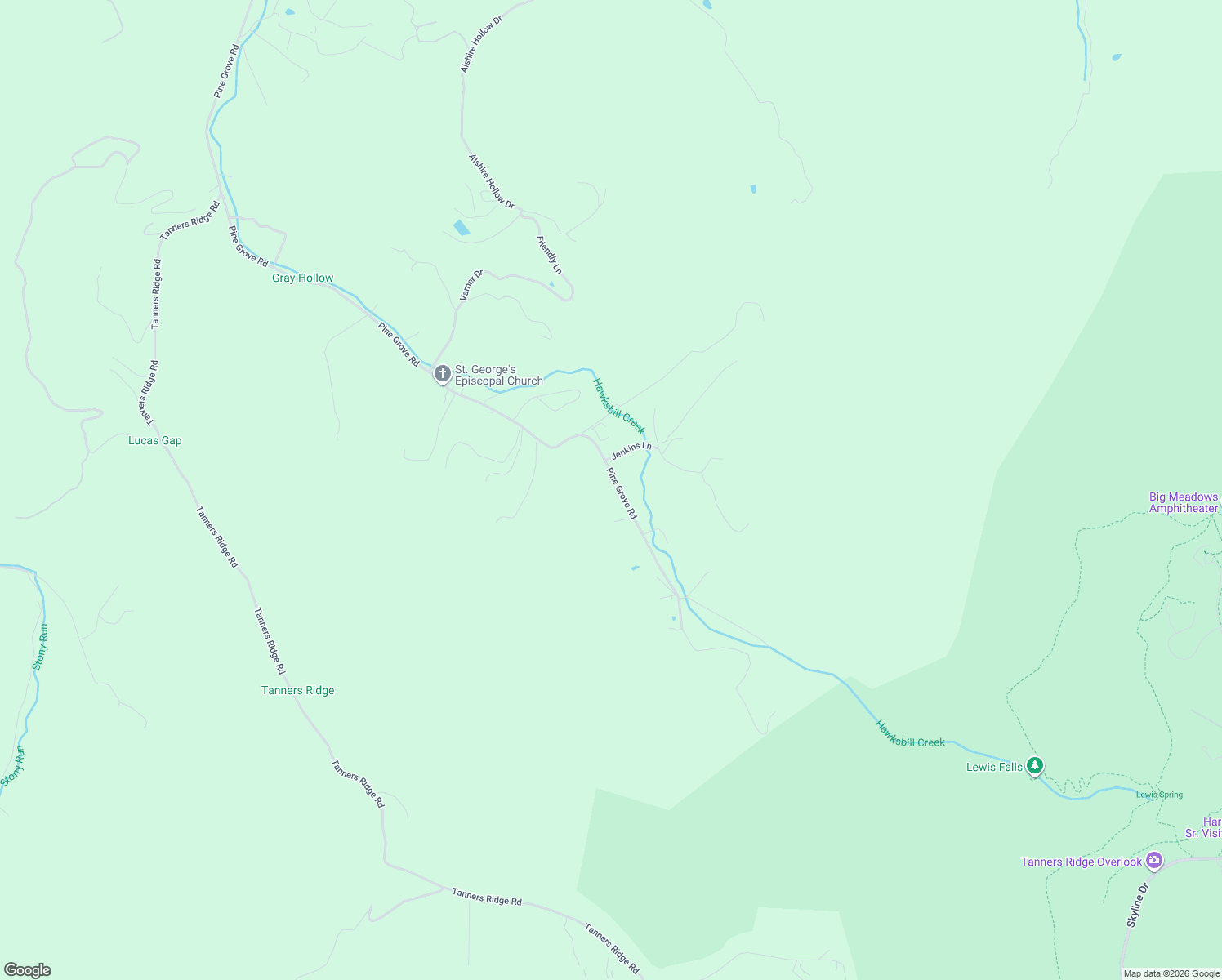 map of restaurants, bars, coffee shops, grocery stores, and more near 4042 Pine Grove Road in Stanley