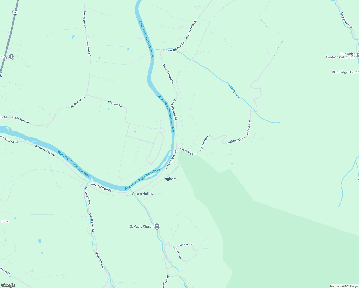map of restaurants, bars, coffee shops, grocery stores, and more near 4551 State Route 650 in Shenandoah
