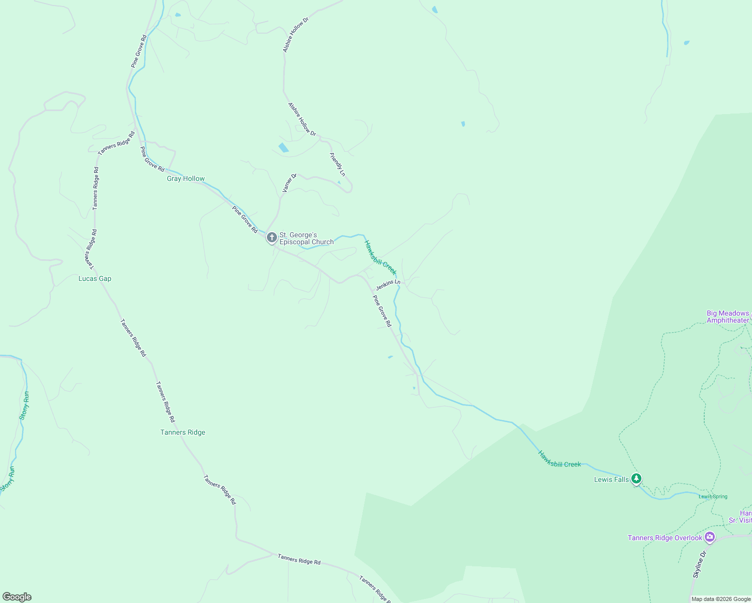 map of restaurants, bars, coffee shops, grocery stores, and more near 4042 Pine Grove Road in Stanley
