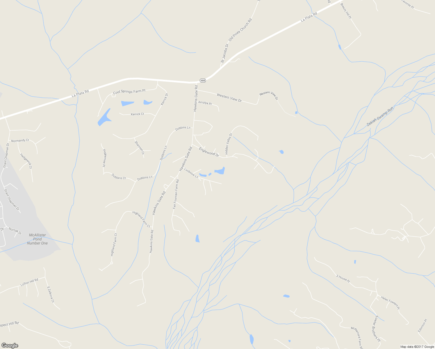 map of restaurants, bars, coffee shops, grocery stores, and more near 11674 Lucknow Lane in La Plata